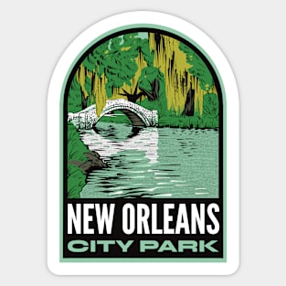 New Orleans City Park LA Sticker